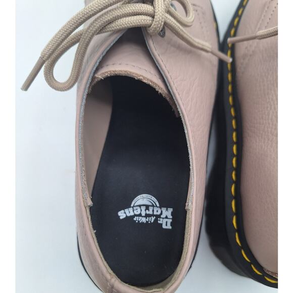 Dr Martens 31167 Quad II Taupe Leather Oxford Platform Shoes US Men 9 Women 10 - Picture 14 of 16